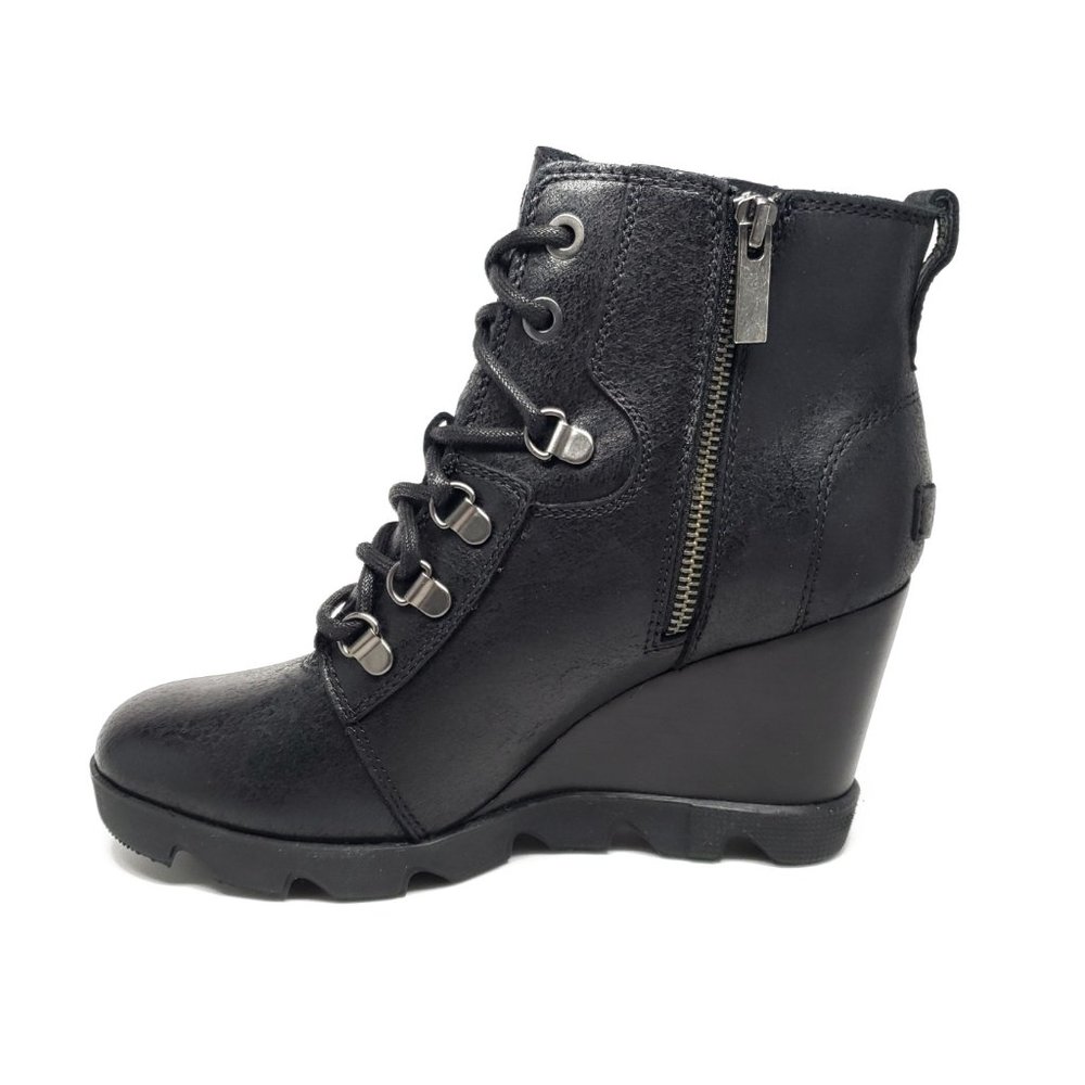 Sorel Joan Uptown Leather Wedge Boots 7.5 8 9 10 - Picture 3 of 7